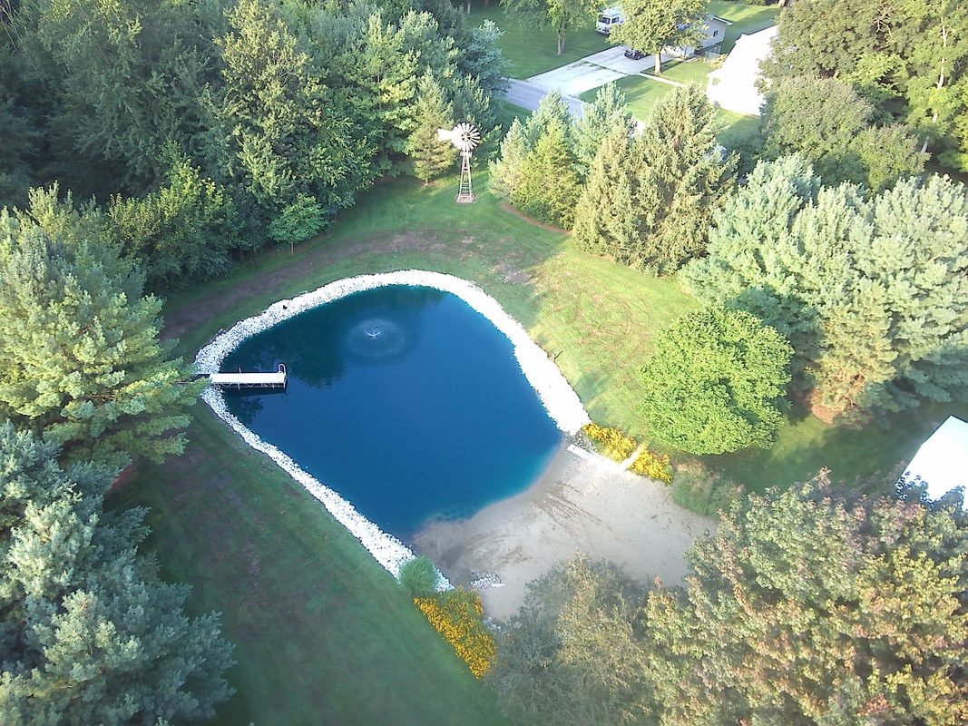 Pond Excavation Aerial View